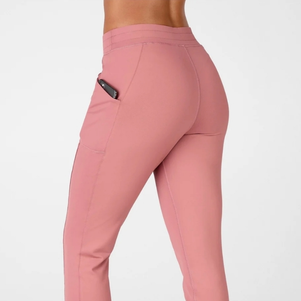 Fabletics Mila Cold Weather Joggers size L color-cherry mocha